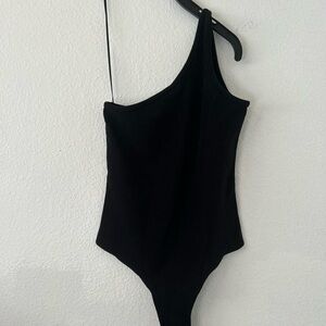 4th & Reckless Black One Shoulder Bodysuit Size XS
